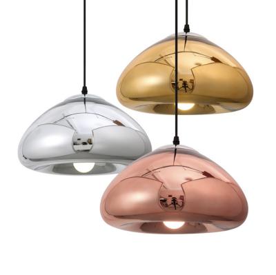 China Bedroom Vacuum Designer Silver Gold Copper European Modern Glass Pendant Light for sale