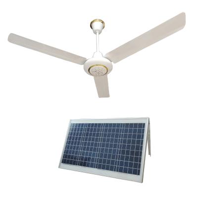 China 24 Hours Operation Foldable Solar Ceiling Fan With AC-DC Converter for sale