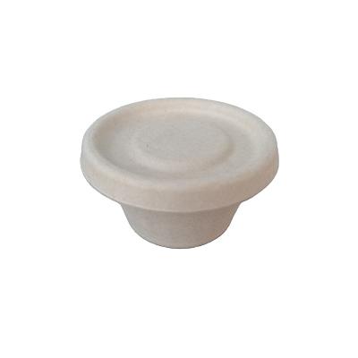 China Biodegradable Packaging Container 2oz Disposable Small Cup Bagasse Cup With Lid for sale