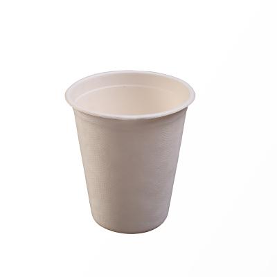 China Disposable Biodegradable Compostable Sugar Cane Bagasse Bamboo Pulp Coffee Sugar Cane Cold Drinks Cup With Lip for sale