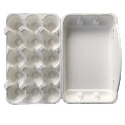 China Biodegradable Food Custom Design Fiber Paper Pulp Molded 15 Holes Chicken Egg Cartons Trays for sale