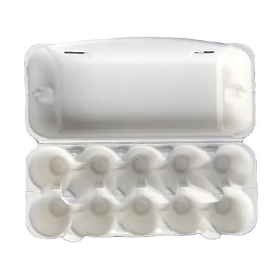 China Eco-friendly Disposable Strong Food Sugarcane Bagasse 10Holes Egg Box Egg Holder 10pcs for sale