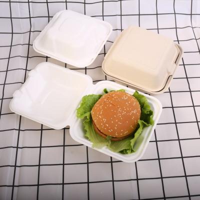 China Disposable Biodegradable Disposable Take Out Sugar Cane Bagasse Food Paper Packaging Boxes For Restaurant 1000ml for sale