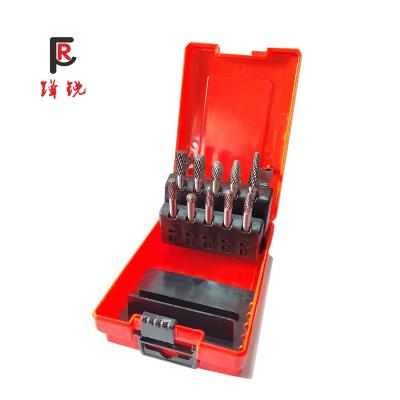 China 1/4 inch 10pcs Rotary Burr Set Double Cut Tungsten Carbide Burr Set  Hot Sale Set for sale