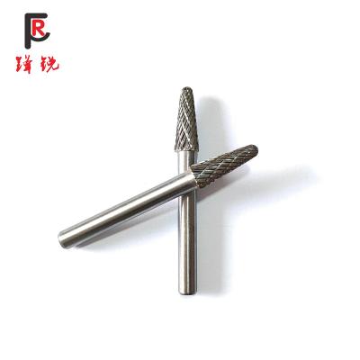 China Long Lifespan Type-L-1228 Engraving Tools Cemented Carbide Burrs No Dust Production Tungsten Carbide Rotary Files for sale