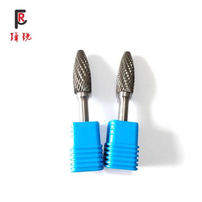 China Deburring Type-H-1232mm Flame Solid Carbide Rotary Files with Double and Single Cut Grinding Headf Tungsten Carbide Burrs for sale