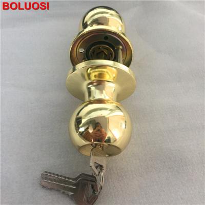 China Cheap price dormitory brass finish glass door lock with knobset for sale