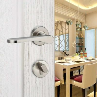 China Stainless Steel Slotted Door Handle Locksets And Hollow Stainless Steel Tube Handle Lock for sale