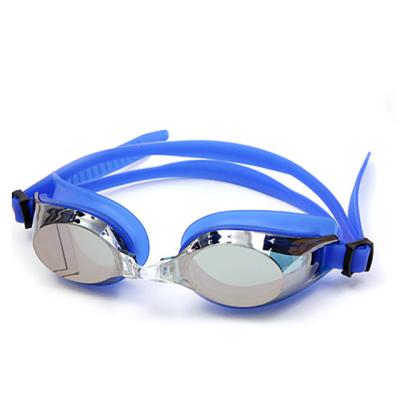 China Impact-Resistance Waterproof UV Protection Male Ladies Swimming Goggles Blue for sale