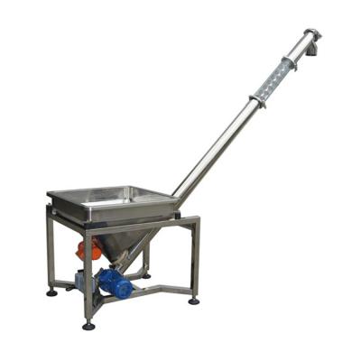 China Heat Resistant Stainless Steel Wheat Flour Screw Feeder Conveyor With Hopper for sale