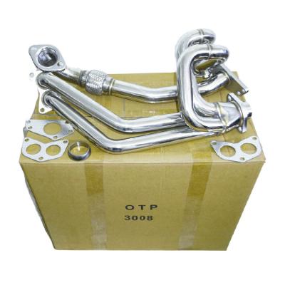 China SUS304 Stainless Steel 93-01 Subar* Impreza WRX GC8 EJ20 EJ25 High Performance SUS304 Stainless Steel OTP Engine Header+ UpPipe for sale