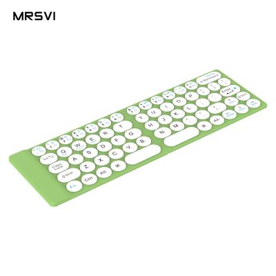 China Discounted JDC-1901 Mini Keyboard 2.4Ghz USB BT Wireless Round Keys Foldable Plug & Play Keyboard for sale