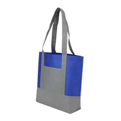 China Eco Friendly Black Handle Handled With Non Woven Pouch Logo Custom Shopping Bag for sale