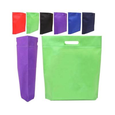 China Custom Colored Printing Handled Shopping Logo PP Nonwoven Bag / Die Cut Non Woven Shopping Bag / Each Size Die Cut Brand Nonwoven Bag for sale