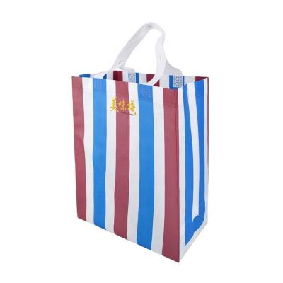 China Handled Recycle Foldable Matte Non Woven Laminated Shopping Tote Bag With New Design for sale