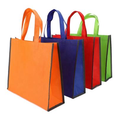 China Ecobag PP Bags Friendly Reusable Recycled Nonwoven Woven Fabric Handled Non Wear Folding Grocery Shopping Bag for sale