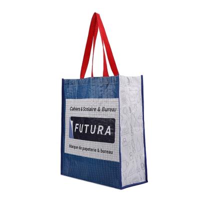 China 2022 eco-friendly eco-friendly recycle packaging foldable plastic bopp laminated pp woven reusable shopping bags for sale