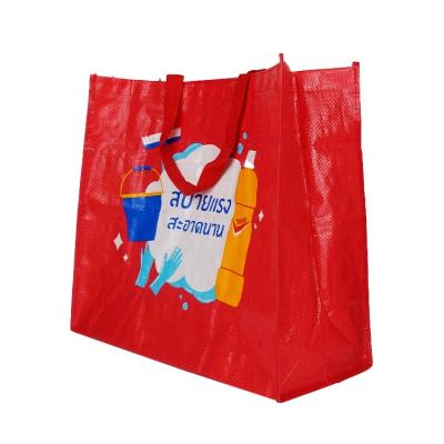 China huahao eco-friendly reusable printing foldable recycled plastic pp woven laminated grocery bags for sale