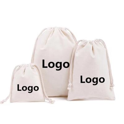 China Promotional Custom Eco Friendly Reusable Cotton Handled Gift Canvas Cotton Shopping Calico Bag Drawstring Bag for sale