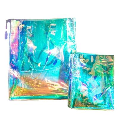 China Luxury Clear PVC Hand Handled Transparent Packaging Tote Bags for sale