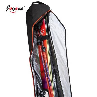 China High Quality Joyful Durable Waterproof Double Rolls Ski Air Travel Premium Padded Rolling Ski Bag for sale