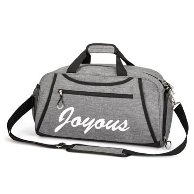 China With Shoes Compartment Large Capacity Unisex Polyester Fleece Travel Bags Sport Gym Fitness Bag With Shoes Compartment for sale