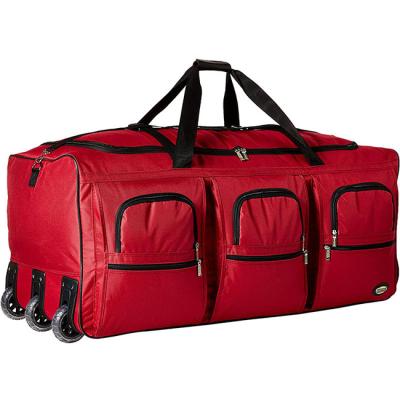 China High Quality Joyful Polyester Fabric Large Capacity Rolling Traveling Duffel Bag for sale