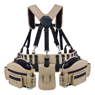 China Wholesale Custom Carpenters Rig Tool Belt Logo Waist Storage Bag Construction Heavy Duty Adjustable Tool Hammer Holder for sale