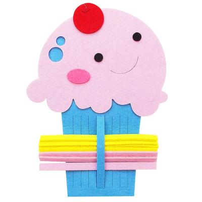 China Kids Felt Toys DIY Toy Set Children Knitting Skill Learning Montessori Teaching Aid Wall Poster DIY Cute Soft Baby Toy for sale