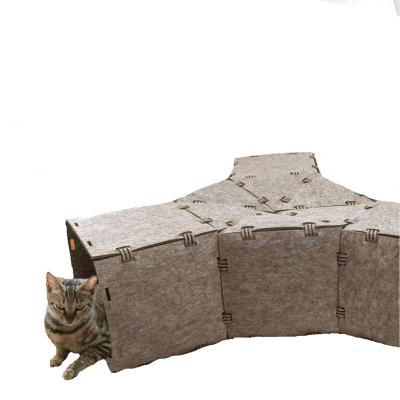 China Hot Selling Viable Customized Accepted Felt Cat Crawl Hole Pet Splice Tunnel Cave Pet Nest for sale