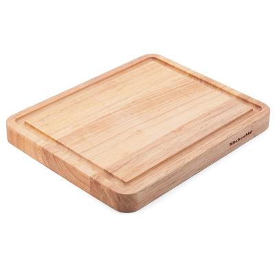 China Sustainable Reversible Chopping Board Juice Groove Classic Wooden Cutting Board with Perimeter Trench for sale