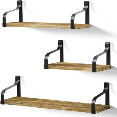 China Home.Office.Restaurant.Bar.Hotel.Wedding. Super Markets Promotion Floating Shelves Wall Mounted 3 Set Wall Home Decor for Bedroom,Living Room,Bathroom,Kitchen,Rustic Wood Wall Storage Shelves for sale