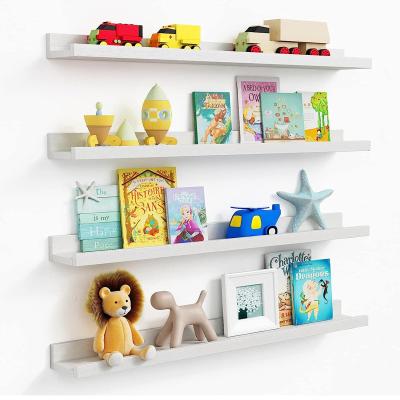 China Sustainable Nursery Wood Book Shelves for Toys Storage,Picture Shelf for Living Room Bedroom Decor Book Floating Shelves Kids Bookshelf Wall for sale