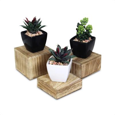 China Europe Wood Display Stand Risers for Display Jewelry and Accessories Display Stand Wooden 3 Pcs Square Risers for sale