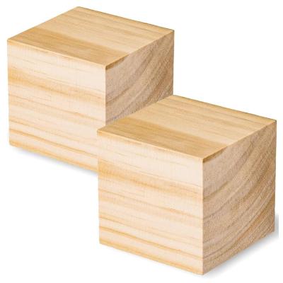 China Europe Unfinished Natural Wooden Cubes Square Blocks for Arts and Crafts and DIY Projects for sale