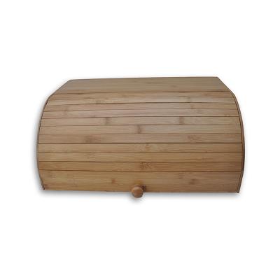 China Freshness Preservation Factory Price Varnished Storage Box Bamboo Bread Bin for sale