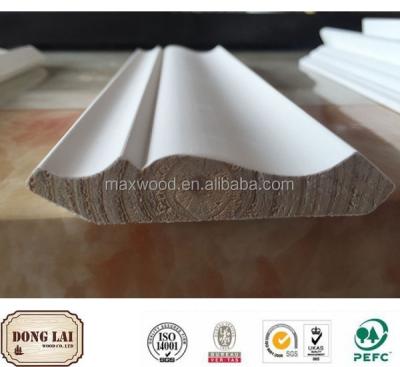 China Home Decoration White Gesso Wood Primed Molding Crown Moldings for sale