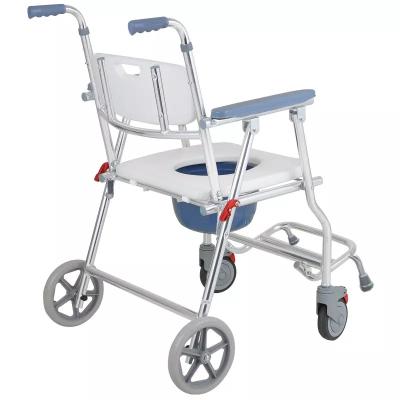 China Best Selling High Quality Cheap Portable Wheelchair Foldable Manual Commode No Power Wheelchair With Toilet Hole for sale