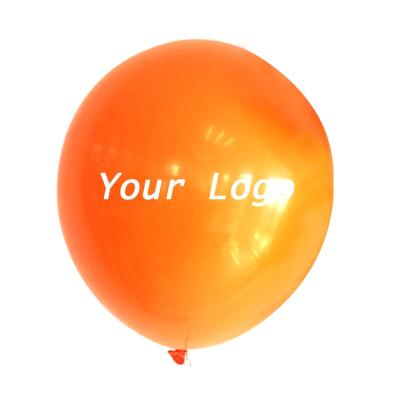 China Custom 12in Outdoor Toy Advertising Toy Top High Quality 12 Inch 30cm Solid Color Balloon Orange Customizable Helium Printed Latex Balloon With Logo for sale