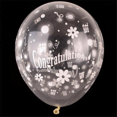 China All Occasion All Occasion Custom Around 12 18 36 Inch Balloon Happy Birthday Helium Printed Pink Number Printing Clear Latex Transparent Balloons for sale