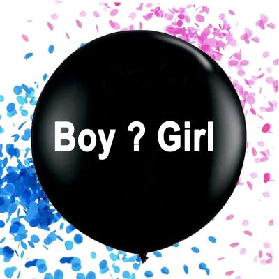 China Toy Cheap Giant Celebration Babyshower Gifts Latex Pink and Blue Round Confetti Globos Boy or Girl Balloon Baby Shower Balloon Set for sale