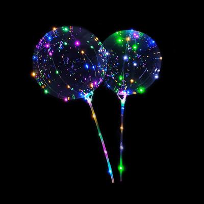 China Clear Toy Clear Toy Wholesale Gift Festival Celebration Party Globos Led Lighting Up Flashing Glowing Balloon With Led Lights Strip for sale