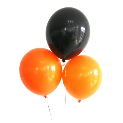 China Toy Gift Toy Party Decoration Helium Orange Round Latex Free Balloon Happy Halloween Balloon for sale