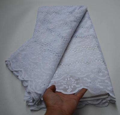 China AG7441 Hot Sale Swiss Voile Lace Sustainable In White / Pure White Swiss Cotton Switzerland Lace for sale