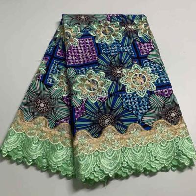 China Viable AL4265Z#225-232 Latesr Nigeria Guipure Lace Fabric With Ankara For Lady Garment for sale