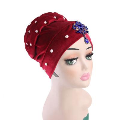 China Sustainable Fashion A615 Velvet Turban Headband For Women for sale