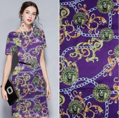 China Floral Printed ST1022 Silky Soft Polyester Stain Resistant Fabric Sustainable For Dress for sale