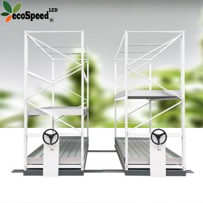 China Indoor Garden Movable Vertical Agricultural Hydroponic Feet 4x8x10 Grass Growing Vertical Racking System For Indoor Plants for sale