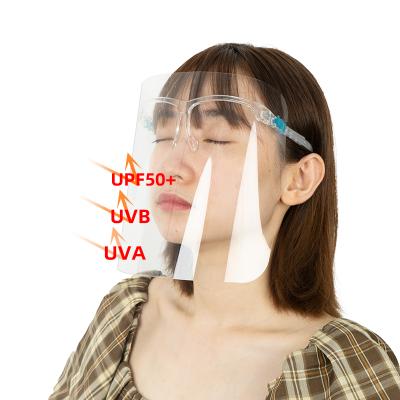 China uv resistant Plastic Face Covering ANDX safety eyeglasses face shield clear visor for sale