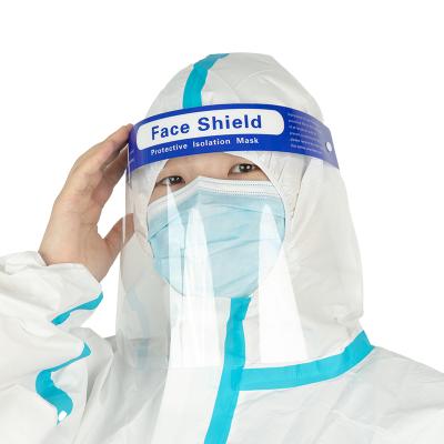 Κίνα Anti Fog Sponge Face Shield Ultraviolet Light  PVC plastic PET face shields 33cm προς πώληση